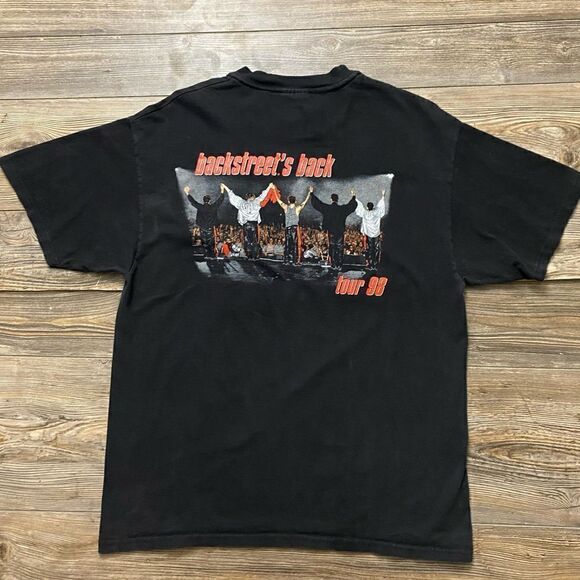 Backstreet Boys 1998 Tour VINTAGE Double-Sided T-shirt Sz Large - Picture 3 of 8
